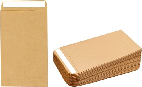 50pcs Small Brown Envelopes,Brown Little Kraft Paper Bags,Self-Adhesive Seed for - 第 1/7 張圖片