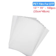 100PC A3+ DTF PET Film (cold Tear) 75U Thickness Double Sided For DTF Printer