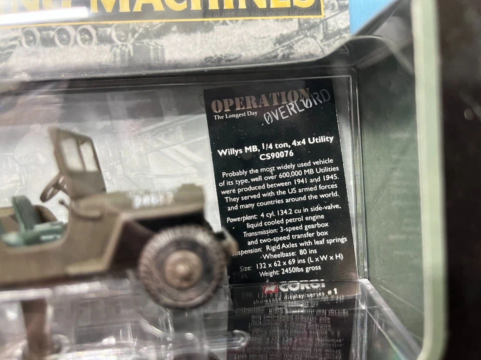 CORGI WILLYS MB, 1/4 TON 4X4 UTILITY CS90076 - Image 2 of 4