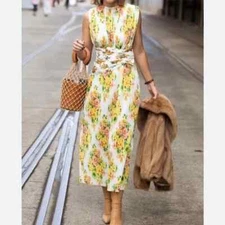 NWT Runway Zimmermann Golden Pliss Dress