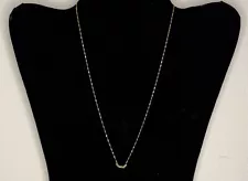 10K Solid Yellow Gold 1mm Rope Chain Pendant Necklace 17”