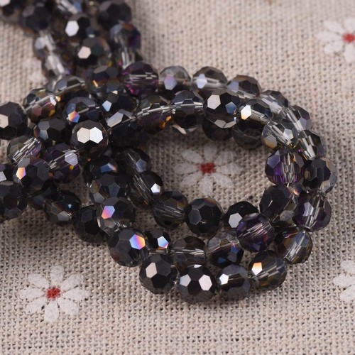 100pcs 6mm Round Sphere Ball Faceted Crystal Glass Loose Spacer Craft Beads lot - Picture 99 of 110