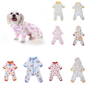 Pet-Small-Dog-Pajamas-Clothes-Cotton-Jumpsuit-Shirt-Patterns-Cozy-Sleepwear-Soft