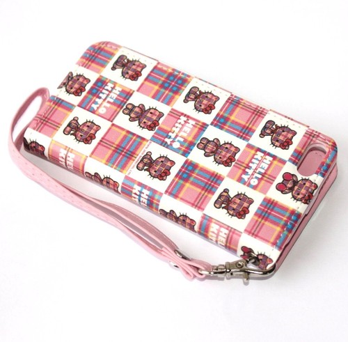 For iPhone SE 2016 5S PINK SANRIO HELLO KITTY LEATHER WALLET POUCH CASE COVER - Picture 21 of 26