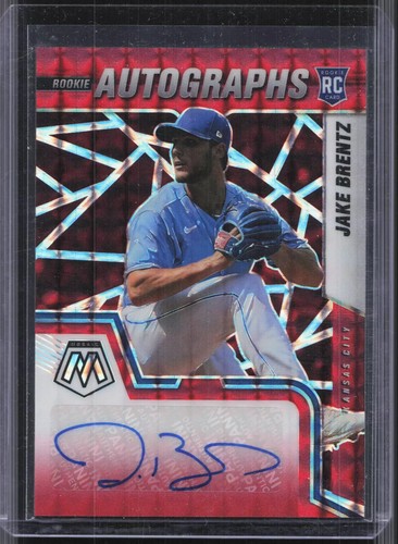 2022 Panini Mosaic #RAM-BR Jake Brentz Red Fusion Auto Kansas City Royals