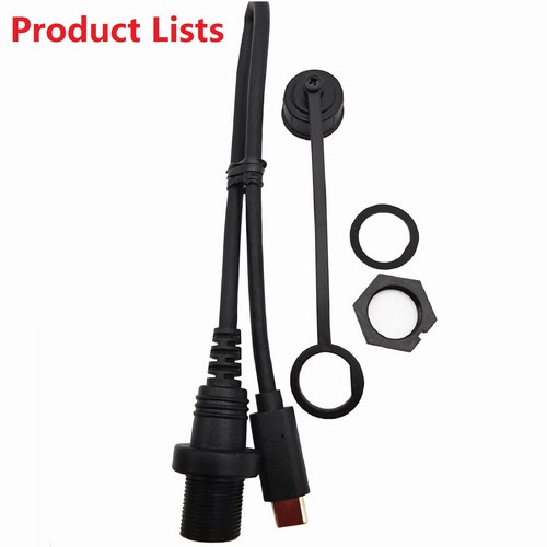 USB 3.1 Type-C Male to Female Car Flush Panel Mount Extension Waterproof Cable f - Afbeelding 4 van 11