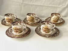 VINTAGE ROYAL WORCESTER PALISSY GAME BIRD SERIES 5 TRIO TEASET CUP SAUCER