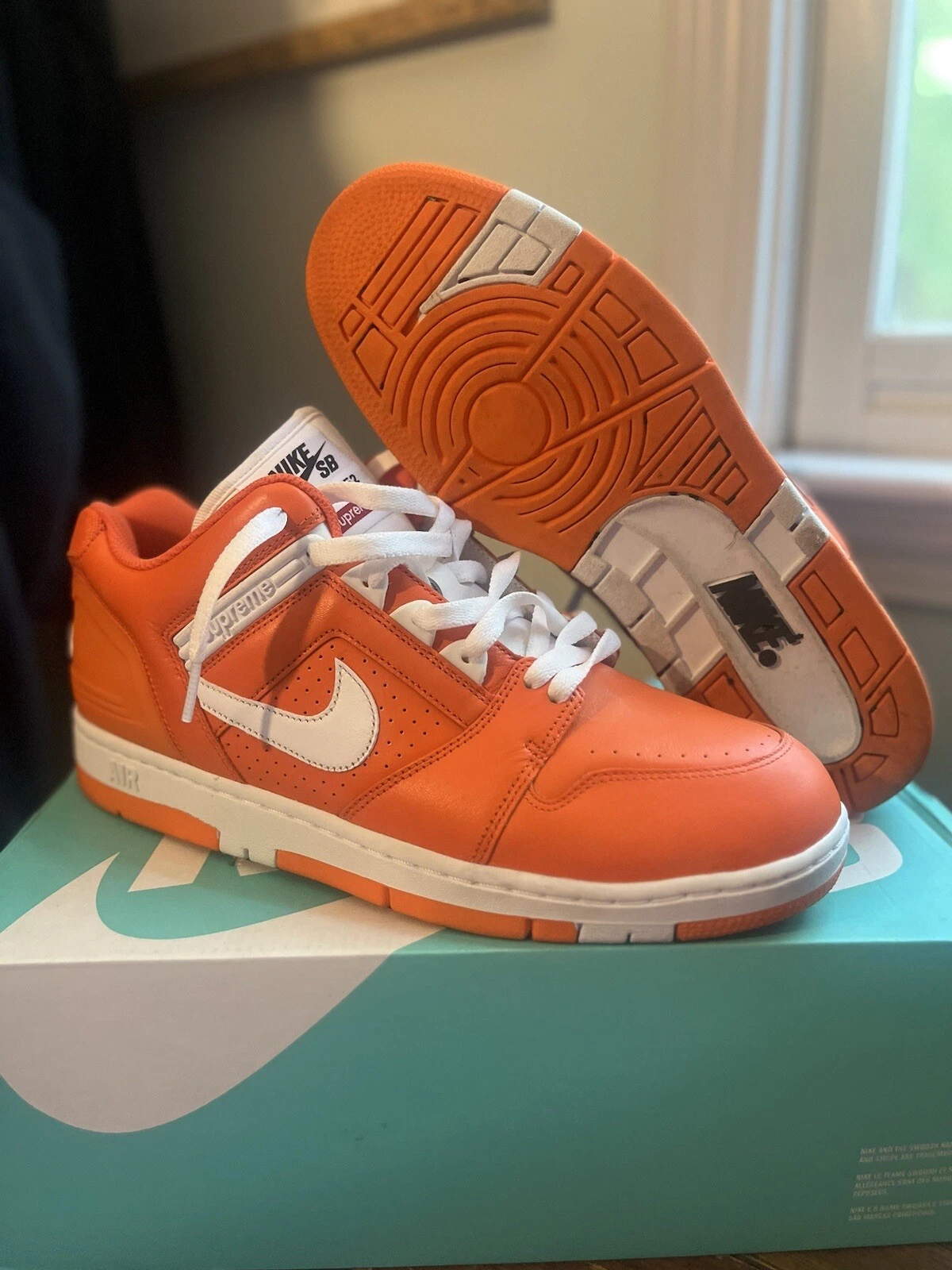 Taille 12   Nike Air Force 2 x Supreme Orange 2017
