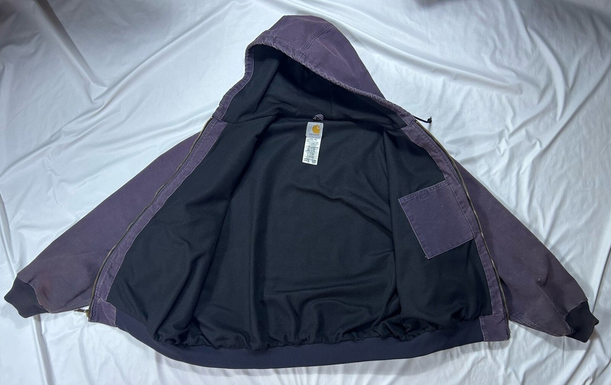 Vtg CARHARTT Jacket Men's 2XL Hooded Distressed Canvas Vtg CARHARTT Jacket Men's 2XL Hooded Distressed Canvas