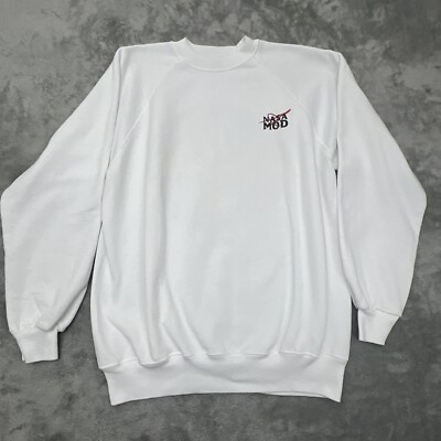 NASA Missions Operations Sweatshirt Sz X Large White Space Shuttle Made In USA