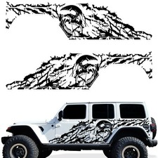 Custom Vinyl Decal Kit For 4d 18-21 Jeep Wrangler Rubicon Nightmare Black