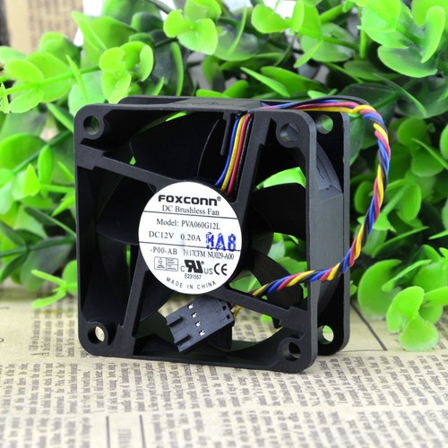 1pc FOXCONN PVA060G12L fan 12V 0.20A 6CM 6025 4pin PWM - 第 1/1 張圖片