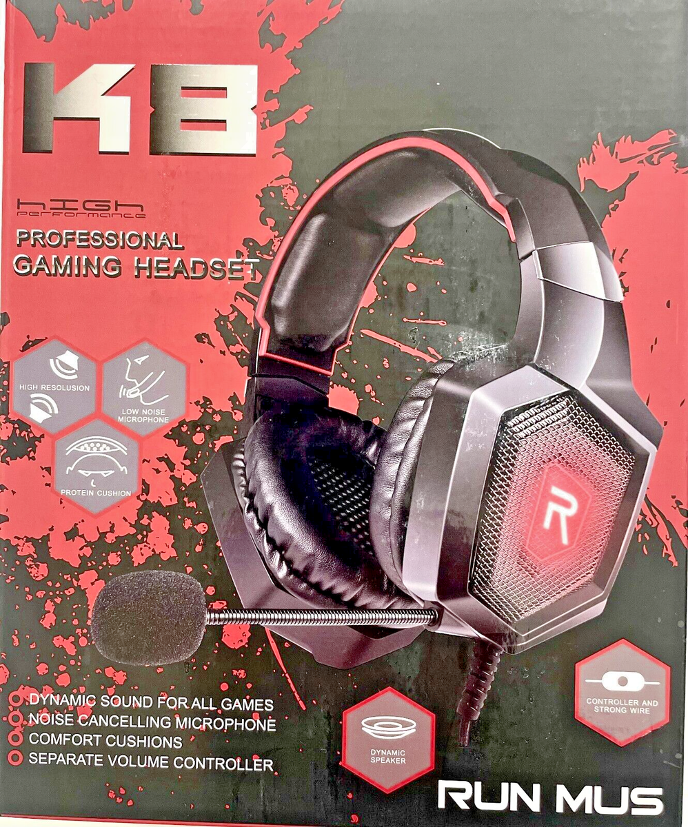 Headphone K8 Runmus Run Mus K8 Blue Professional Gaming Headset