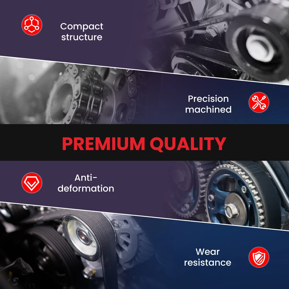 Harmonic Balancer Belt Component Kit for 07-08Cadillac Escalade GMC Sierra Yukon - Image 4 of 4