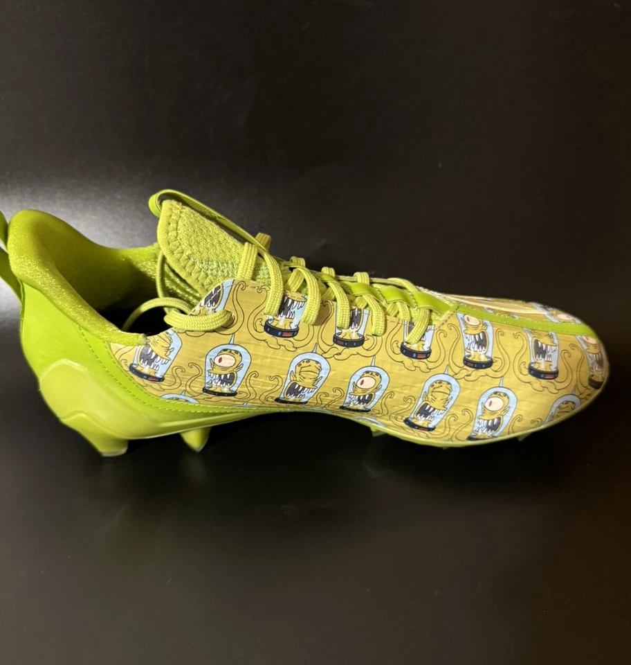 adidas Mens 10.5 ADIZERO The Simpsons Treehouse of Horror Football Cleats GW1786 - Image 2 of 4