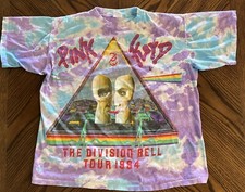 Vintage 1994 Pink Floyd The Division Bell Tour T-Shirt Tie Dye XL