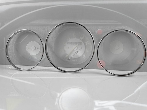 For VW T2 Camper Bus 67-79 Polished Aluminum Trim Rings for Instrument Cluster - Imagen 4 de 12