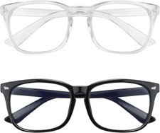 Blue Light Blocking Glasses, 2 Pack Blue Light Glasses Men, Blue Light Glasse...