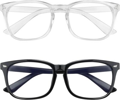 Blue Light Blocking Glasses, 2 Pack Blue Light Glasses Men, Blue Light Glasse...