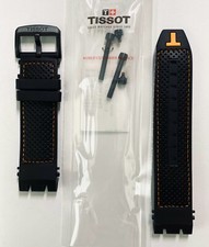 Original Tissot T-Race T115417A T115407A T115427A Black Rubber Watch Band Strap