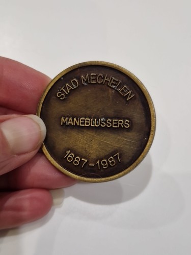 Vintage Belgien 1687-1987 Stad Mechelen Maneblussers Medaille