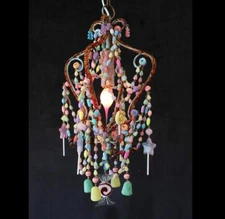 9" x 16" MINI "Candy" Chandelier 1 Light Faux Candy OOAK, Holiday, Birthday Gift