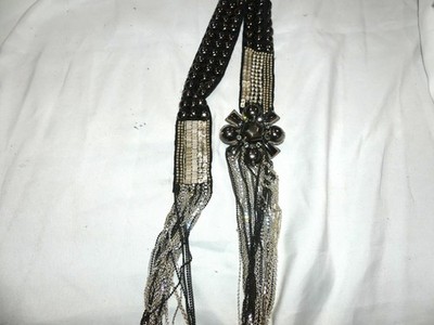 Unusual Vintage 1980's Multi Strand Artist Made Statement Necklace