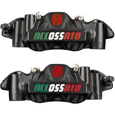 ACCOSSATO COPPIA PINZE FRENO RADIALI FORGIATE MONOBLOCCO 108mm TRICOLORE