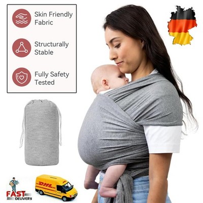 Tragetuch Baby Neugeboren, Babytrage Neugeborene Ab Geburt für 0-24 Monaten Baby