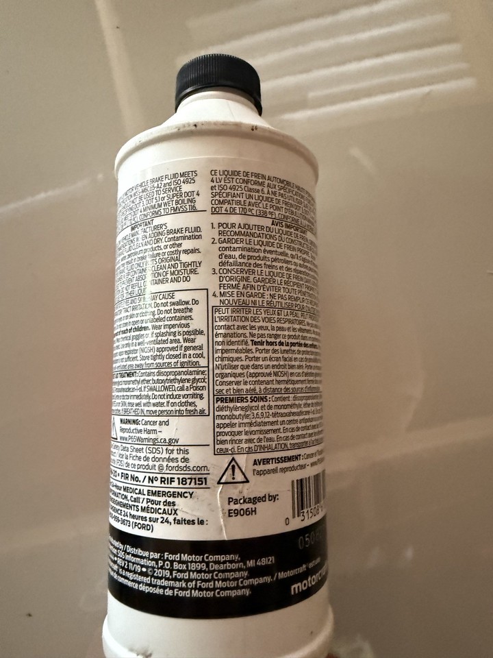 Liquido Para Frenos Dot 3, Contenido Neto 240 Cm3, Pinta, COFRE