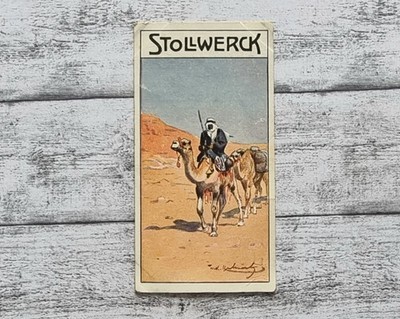 Kamel Karawane 461  Kuhnert Stollwerck Sammelbild Schokolade Werbung 1910 alt