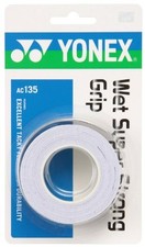 YONEX Tennis Badminton Grip Tape Wet Super Strong Grip Pack of 3 White 011