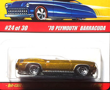 Hot Wheels 70 1970 Plymouth Barracuda Classics Mopar Car #24 of 30 Series 3 Gold