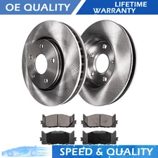 Front Disc Brake Rotors and Brake Pads Kit For Toyota Camry Avalon Brake Rotor
