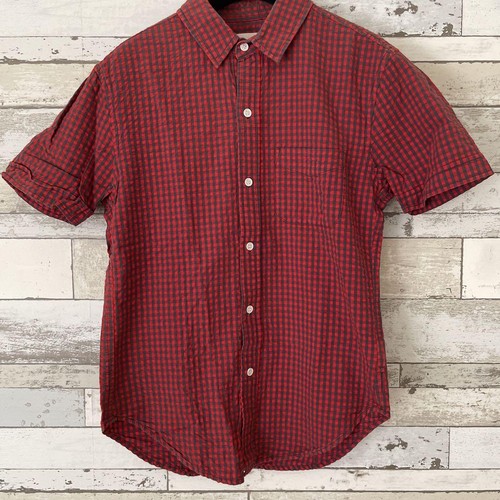 BAND OF OUTSIDERS Men's Short Sleeve Check Shirt