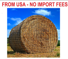 Large Round Bale Hay Net, Knotless Hay Nets for Horses Slow Feed, Heavy Duty Who