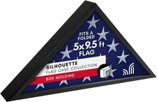 Large Flag Display Case - Fits Folded 5x9.5' Burial Flags - Silhouette Collectio