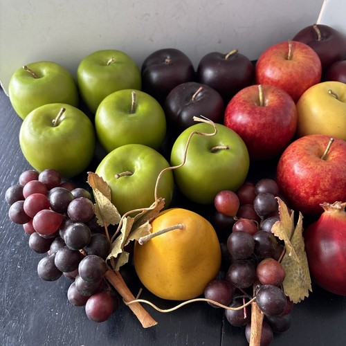 Lot 23 Realistic Faux Prop Solid Resin Fake Fruit Apple Pear Plum Pomegranate - Picture 13 of 19