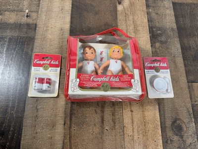 #ad #ad Vintage 1995 Campbell Kids Dolls 3093 w accessories NEW Lot of 3 $16.87