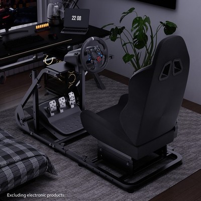 Hottoby Racing Simulator Cockpit mit Schwarzem Sitz Passend für Logitech G920