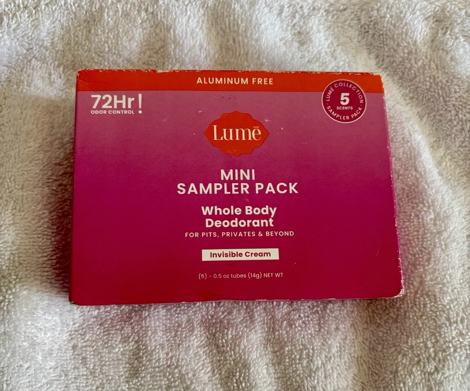 2-CAIXAS Lume Creme Desodorante Corpo Inteiro Tamanho Viagem Amostrador Pacote - Imagem 2 de 2