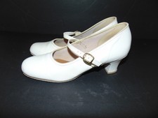 VTG Promenaders Square Dance Shoes White Leather 6 1/2N - Narrow Width