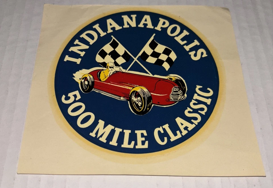 Vintage Indianapolis 500 Mile Classic Car Race Decal Royalac Water Transfer - Image 2 of 4