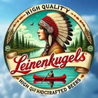 2D Flat, Leinenkugel's Vintage 8" Round Tin Metal Signs Wall Sign - Native Ameri