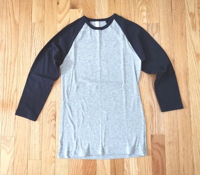 VTG Y2K American Apparel Tee Shirt Made in USA Baseball raglan Ringer top girl M