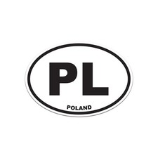 Polish Country Code Euro Pl V3 Sticker Decal Polish Country Code Euro Pl V3 Sticker Decal