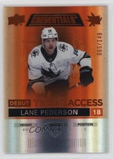 2021 Upper Deck Credentials Debut Ticket Access Orange 65/149 Lane Pederson 6o3