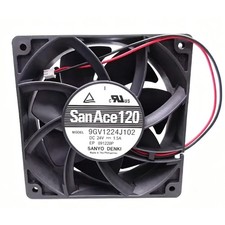 2PC Sanyo 12038 12CM 9GV1224J102 24V 1.5A 2-wire inverter cooling fan