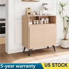 Buffet Cabinet with Storage Farmhouse Sideboard Coffee Bar Cabinet Kitchen Table