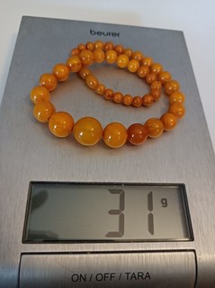 Bernsteinkette Butterscotch Amber 40cm 31 Gramm von Oma